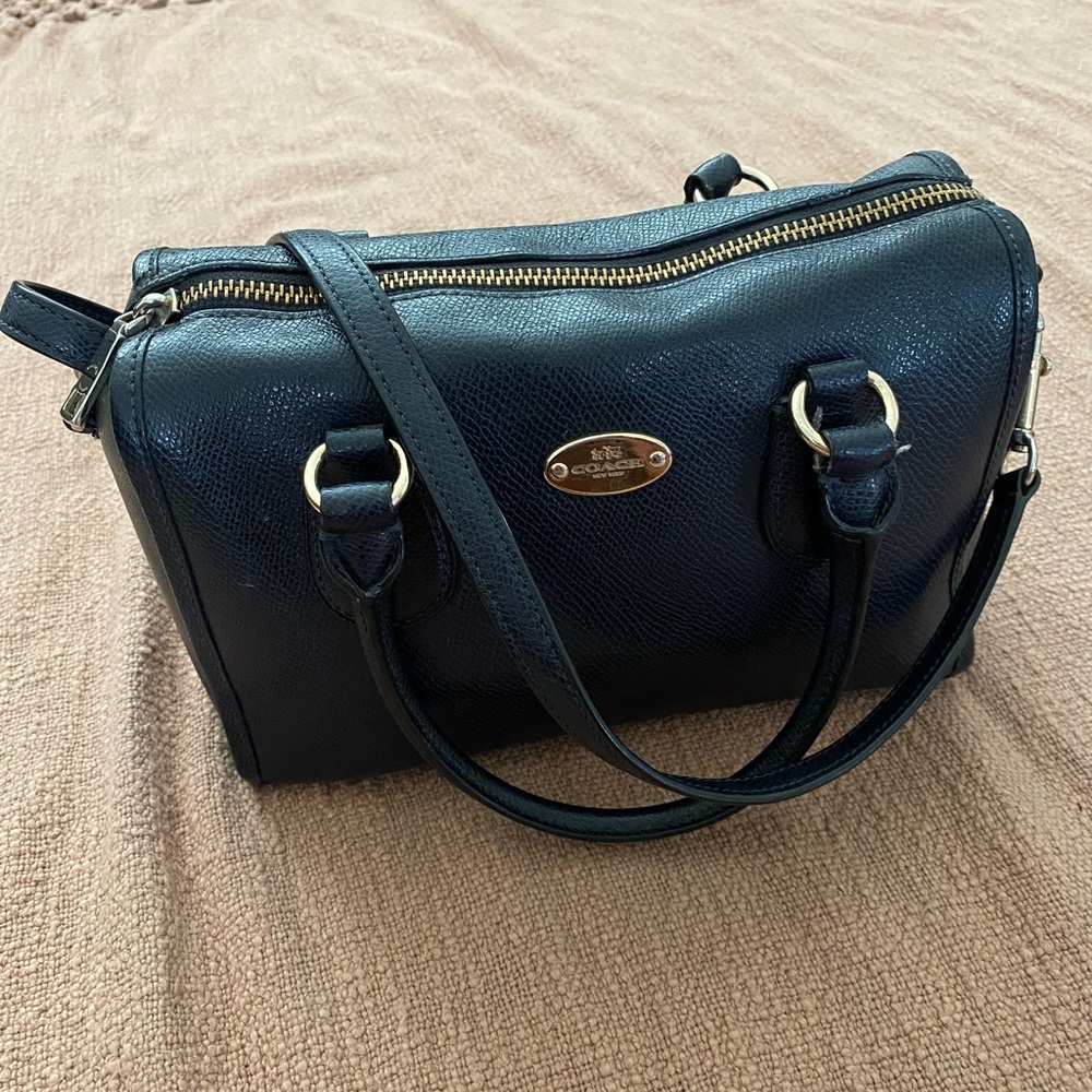 Navy Blue Coach Purse